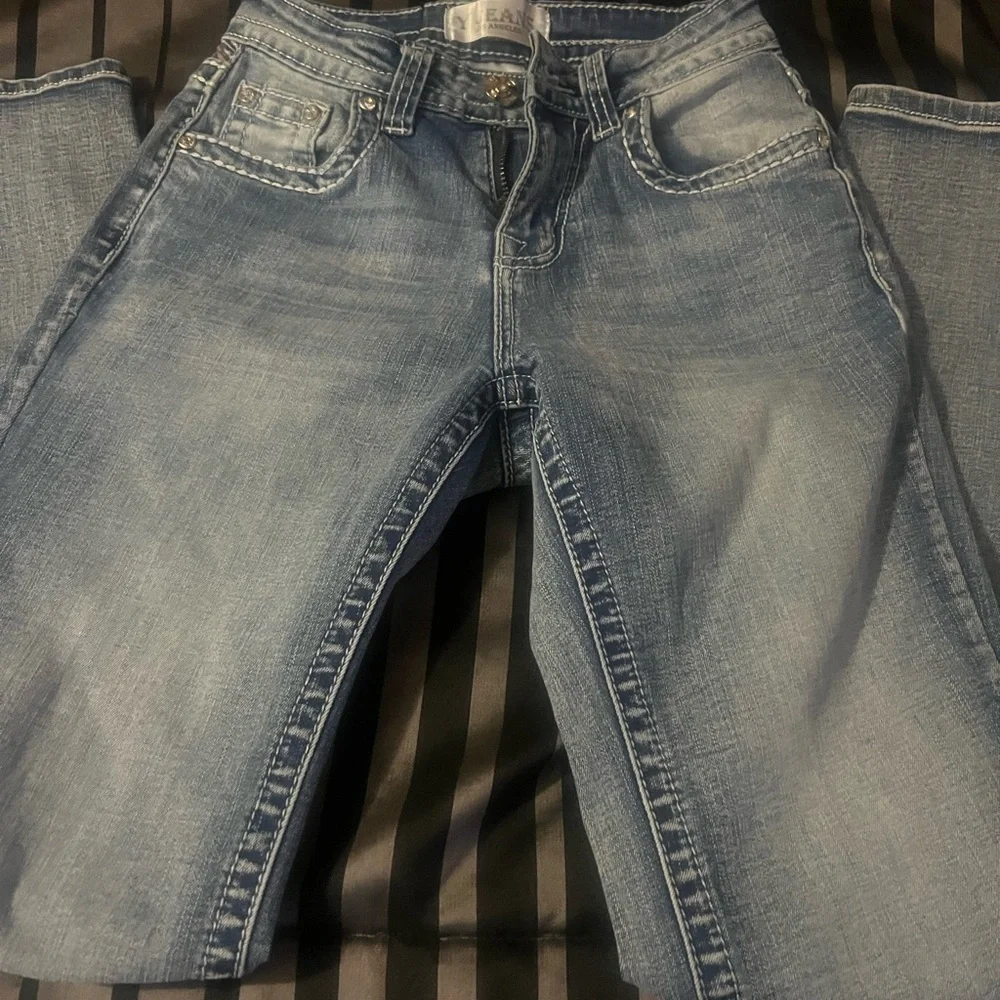Embellished Blue Denim‎ Jeans
